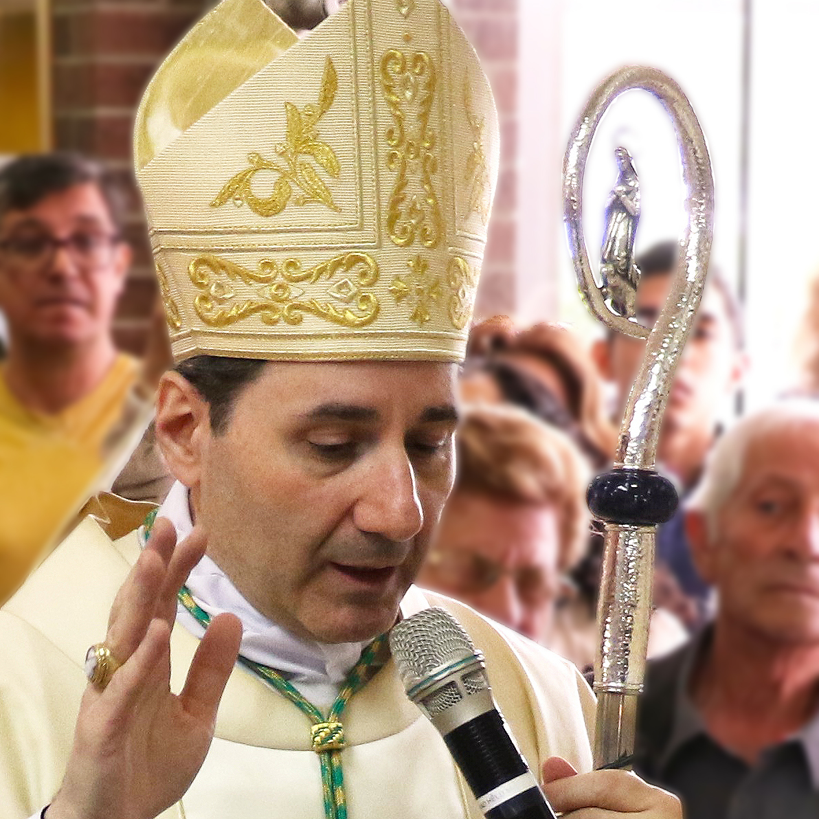 Archbishop Leo Greets People at Our Lady of the Airways Parish