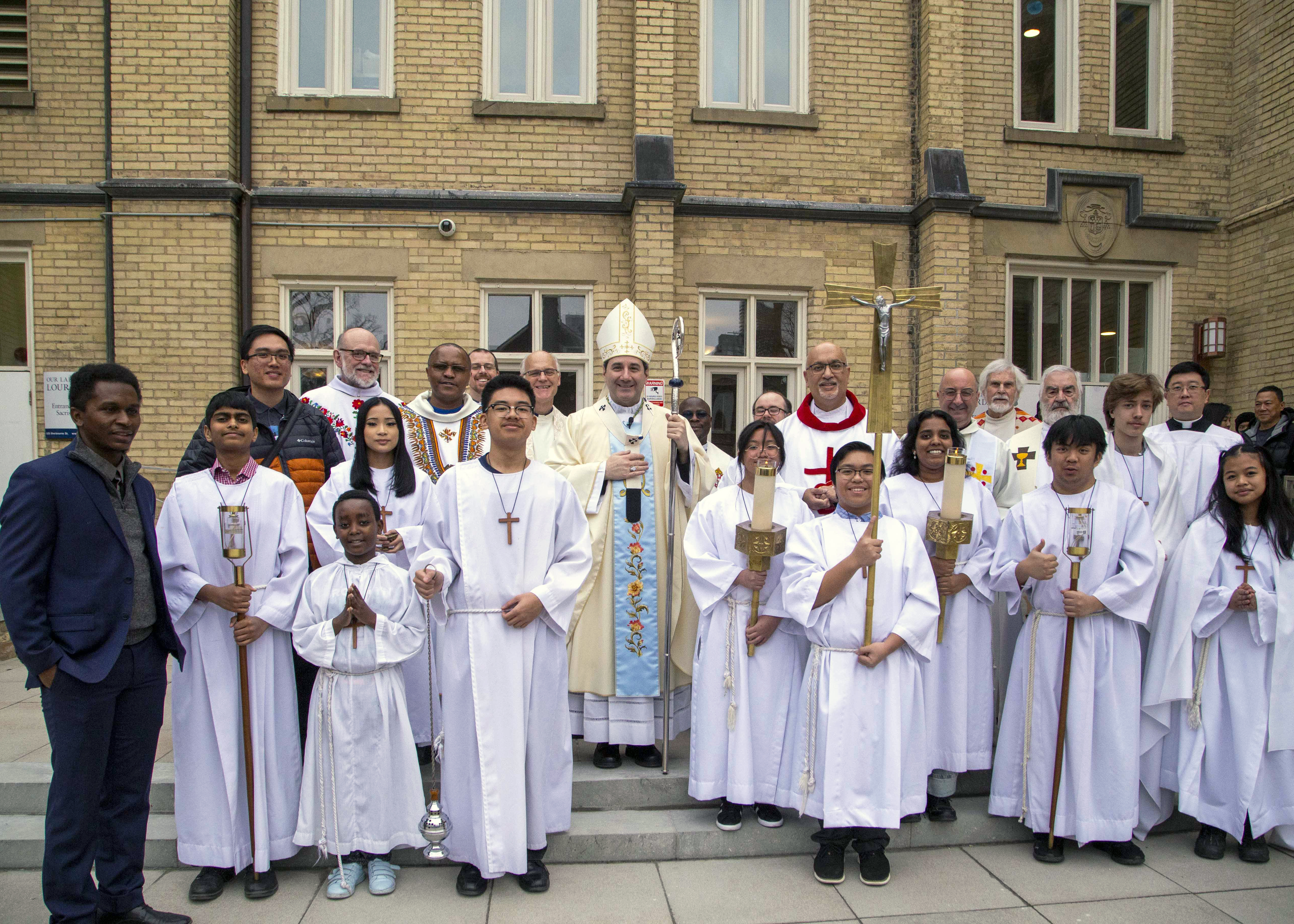 Archbishop Leo Visits Our Lady of Lourdes Parish