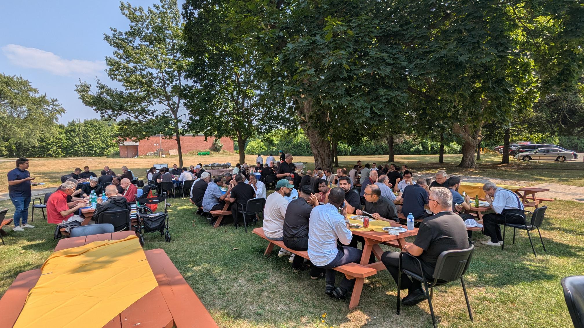 Priests gather for Jubilee Year BBQ Priests gather for Jubilee Year BBQ