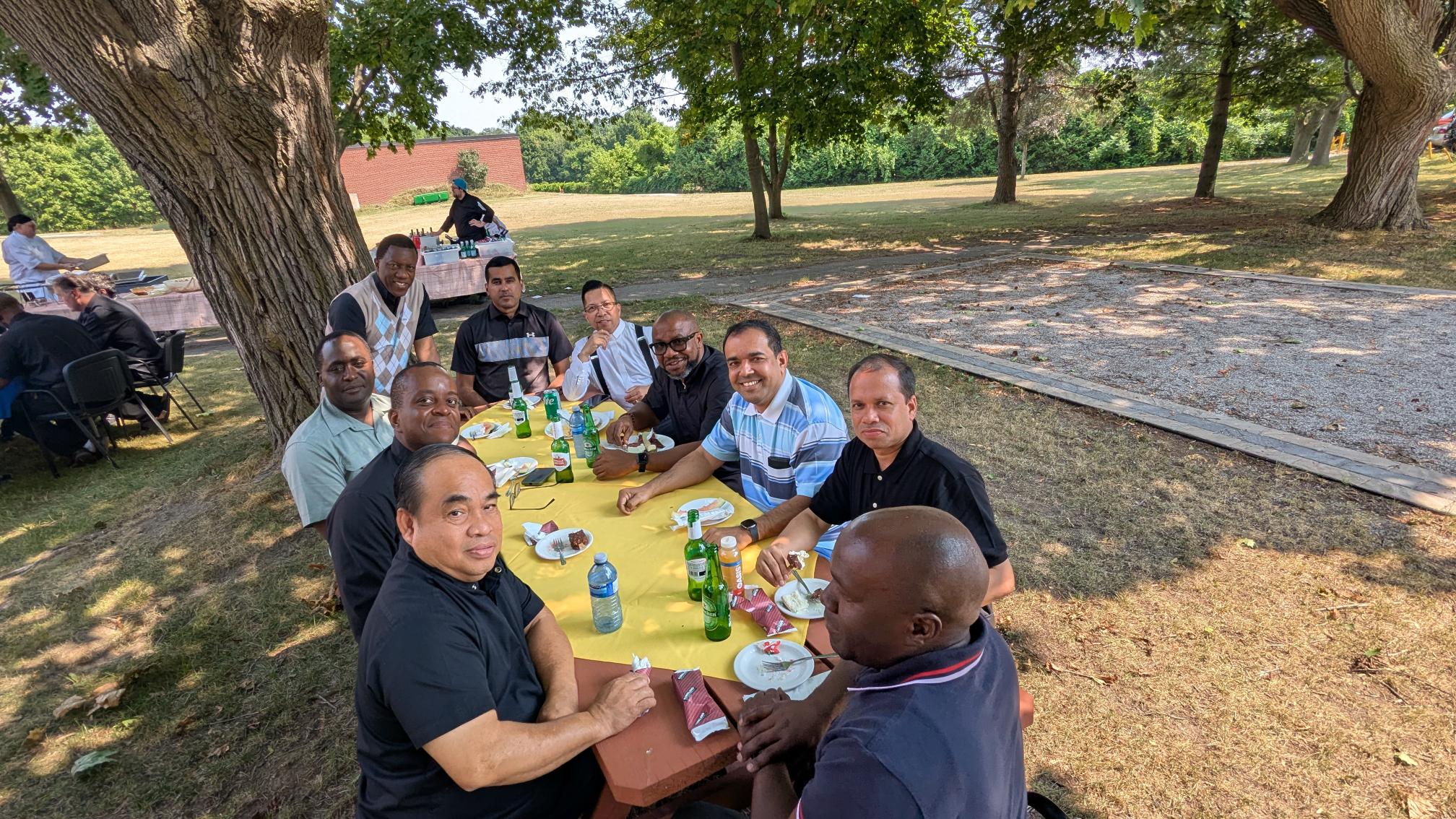 Priests gather for Jubilee Year BBQ Priests gather for Jubilee Year BBQ