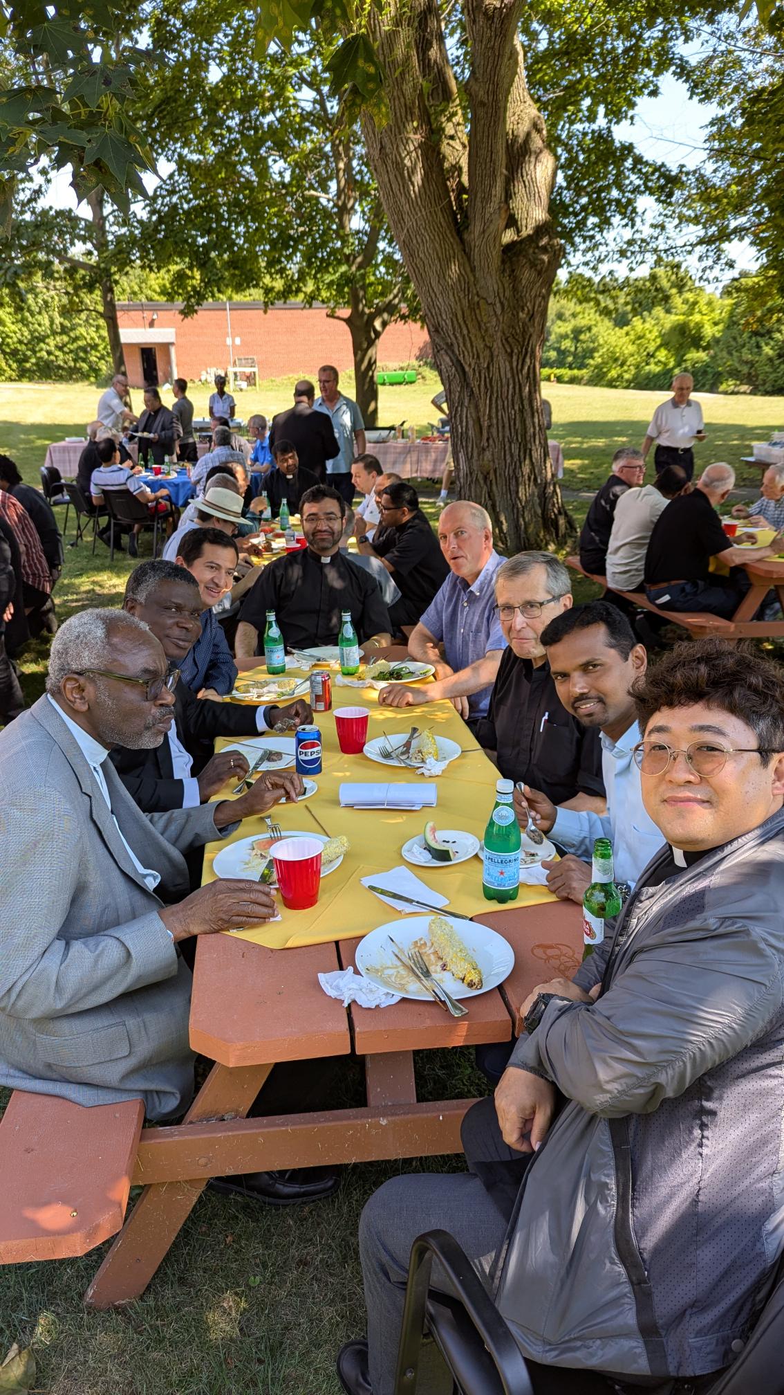 Priests gather for Jubilee Year BBQ Priests gather for Jubilee Year BBQ