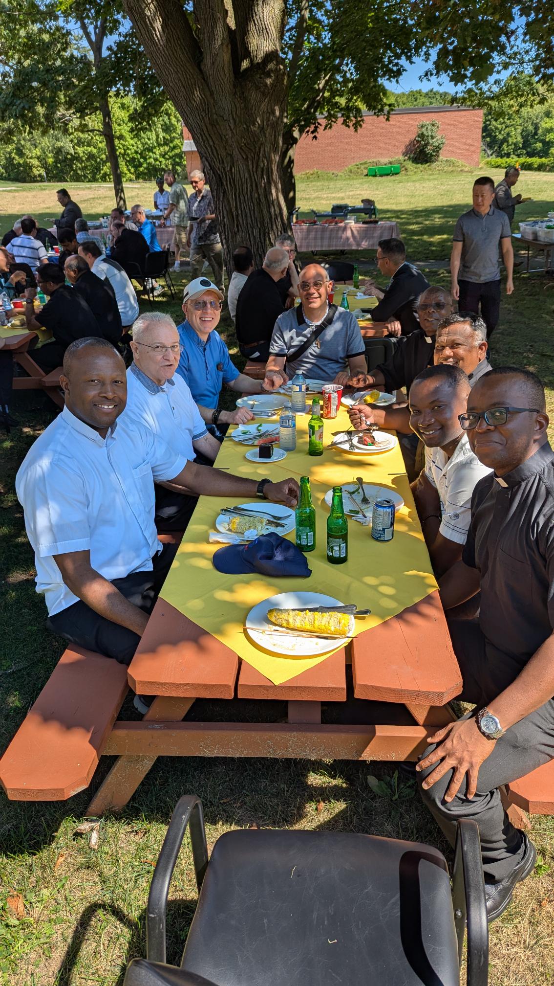 Priests gather for Jubilee Year BBQ Priests gather for Jubilee Year BBQ