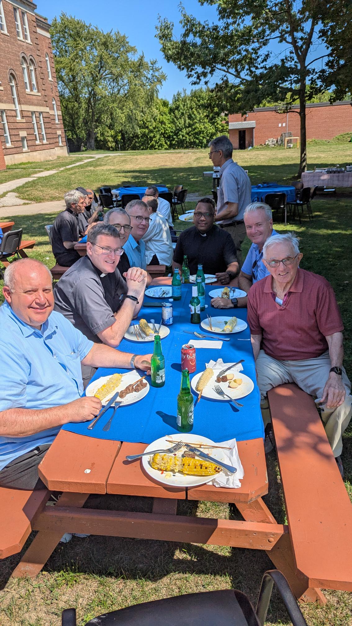 Priests gather for Jubilee Year BBQ Priests gather for Jubilee Year BBQ