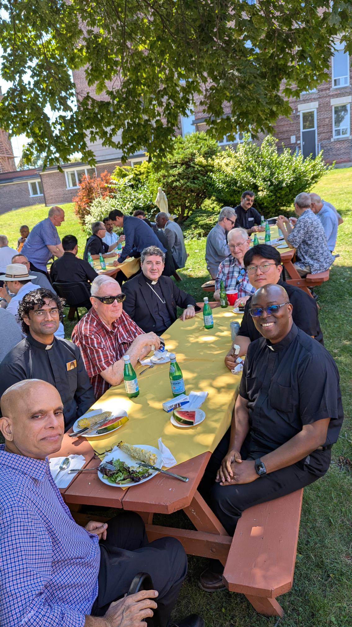 Priests gather for Jubilee Year BBQ Priests gather for Jubilee Year BBQ