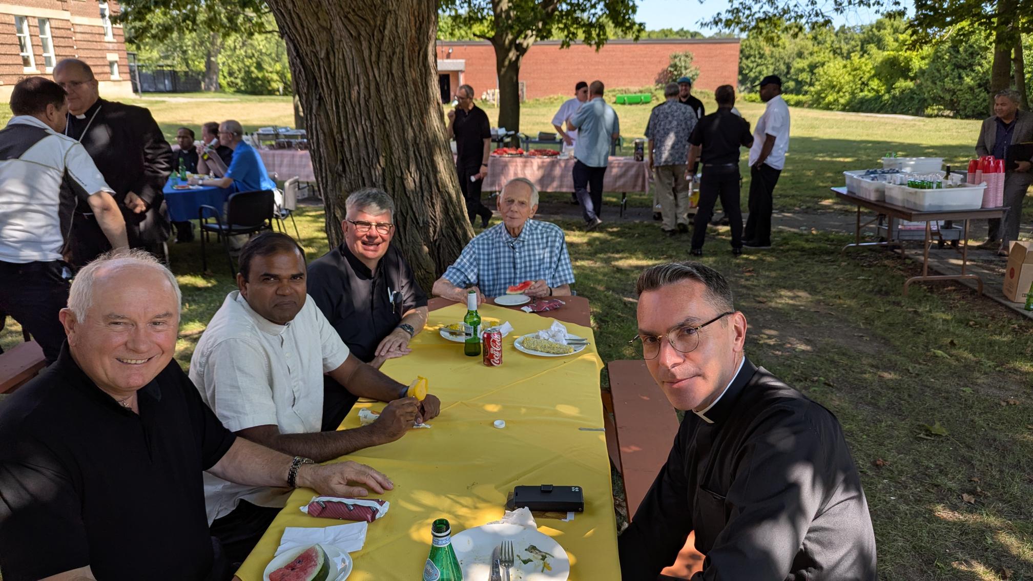 Priests gather for Jubilee Year BBQ Priests gather for Jubilee Year BBQ