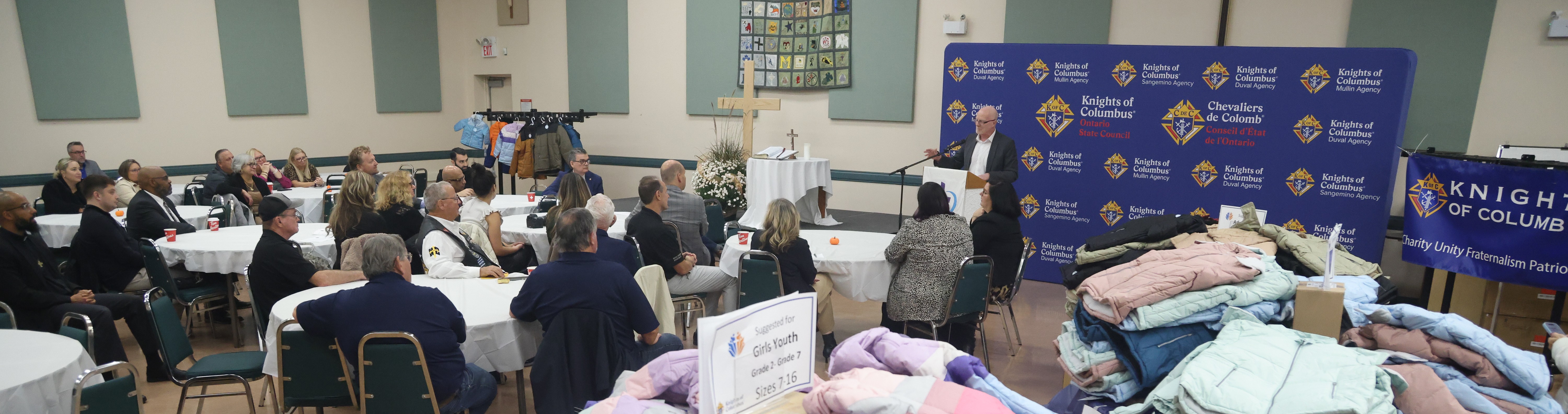 K of C coats donations