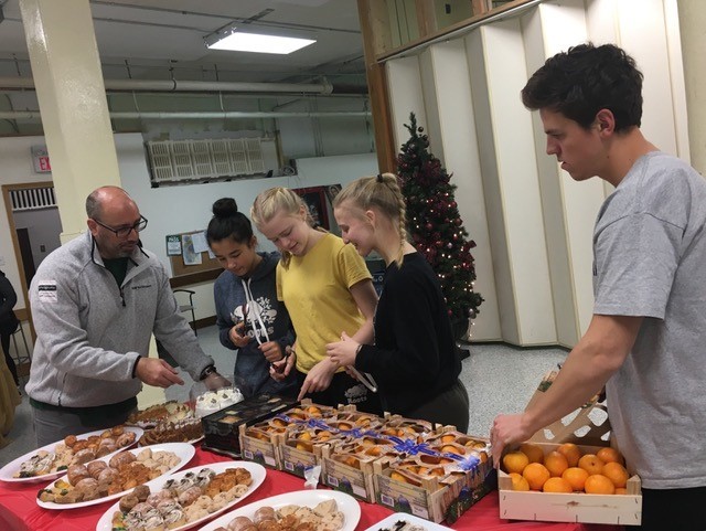 Food bank volunteers in action