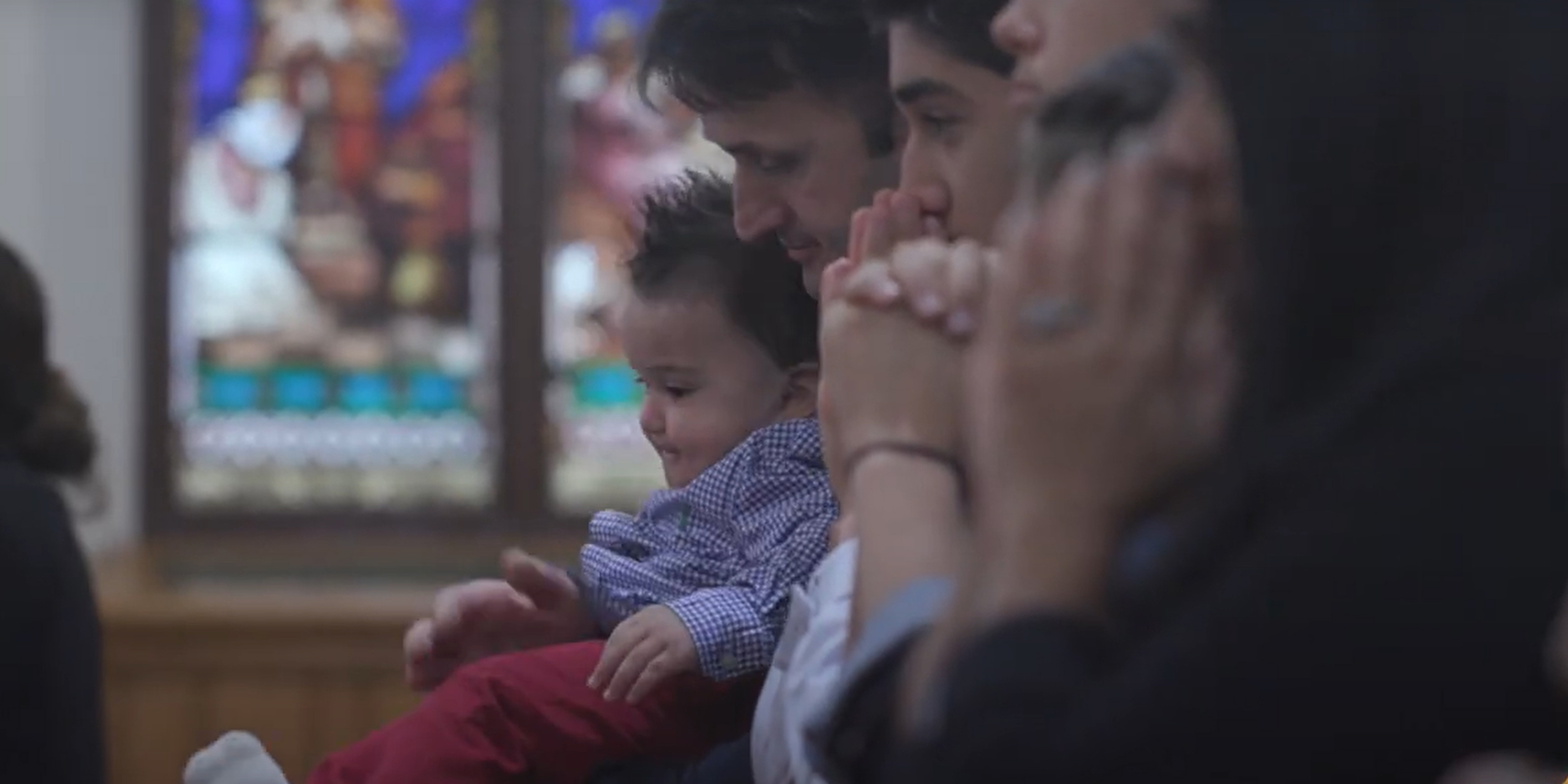 Family at church