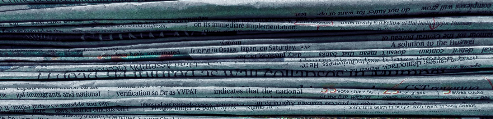 A stack of newspapers